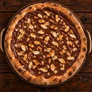 Doces: 53 - Nutella com Amêndoas - Pizza Grande (8 Fatias 35cm) (Ingredientes: Amêndoas, Nutella)