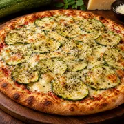 OUTRAS: Abobrinha Parmesana - Pizza Grande (Ingredientes: abobrinha, Azeitona Verde, Molho de Tomate, Mussarela, Orégano, Parmesão)