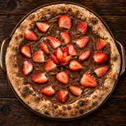 Doces: 54 - Nutella com morango - Pizza Grande (8 Fatias 35cm) (Ingredientes: Morango, Nutella)