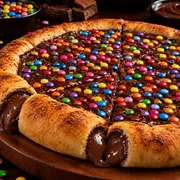 Pizza C/ Borda Recheada: Pizza De Confete - Pizza C/ Borda Recheada (Ingredientes: chocolate, confete, Creme De Leite)