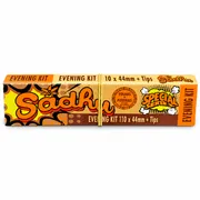 Kit Seda Com Piteira: Seda Sadhu - Com Piteira - (Evening) (Marrom) - Kit 110x44mm + Piteira