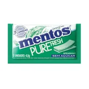 Bala, pirulitos, Chicletes: Mentos Pure Fresh 4,8g)