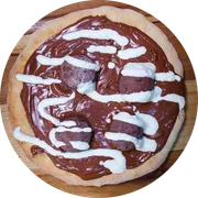 Esfihas Doces: Sonho de Valsa com Chocolate ao Leite - Esfiha Doce (Ingredientes: Chocolate ao Leite, Sonho de Valsa, Creme de Leite)