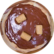 Esfihas Doces: Nutella com Paçoca - Esfiha Doce (Ingredientes: Nutella, Paçoca)