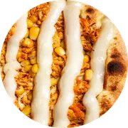Frango: Frango com Requeijão - Pizza Grande (Ingredientes: Frango Desfiado, Molho de Tomate Artesanal, Requeijão)