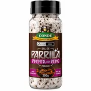 Sal Grosso e Temperos: Sal de Parrilla - Pimenta do Reino - - 300g