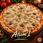 Tradicionais: Atum 1 - Pizza Grande (Ingredientes: Atum, Azeitonas Sem Caroço, Cebola Fatiada, Molho de Tomate Artesanal)