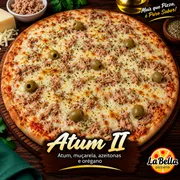 Especiais: Atum 2 - Pizza Grande (Ingredientes: Atum, Azeitonas Sem Caroço, Molho de Tomate Artesanal, Mussarela Derretida)