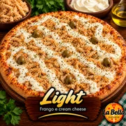 Tradicionais: Light - Pizza Grande (Ingredientes: Azeitonas Sem Caroço, Cream Cheese, Molho de Tomate Artesanal, Peito de Frango Desfiado)