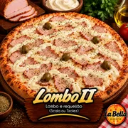 Especiais: Lombo II - Pizza Grande (Ingredientes: Azeitonas Sem Caroço, Lombo, Molho de Tomate Artesanal, Requeijão Cremoso da Marca Scala ou Tirolez)