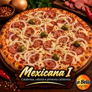Promocionais: Mexicana I - Pizza Grande (Ingredientes: Molho de Tomate Artesanal, Calabresa Fatiada, Cebola, Pimenta Calabresa, Azeitonas Sem Caroço)