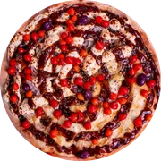 Salgadas: Costela com Catupiry - Pizza Grande - Salgada (Ingredientes: Catupiry, Costela, Pimenta Biquinho, Barbecue, Cebola Fatiada)