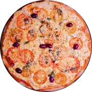 Salgadas: Napolitana - Pizza Grande - Salgada (Ingredientes: Mussarela, Parmesão Ralado, Rodelas de Tomate)