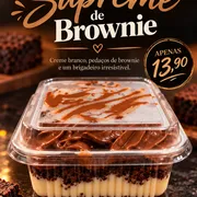 SOBREMESA: SUPREMO BROWNIE - CREME DE NINHO PEDAÇOS DE BROWNIE E BRIGADEIRO POR CIMA