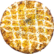 Tradicionais: 06-Carijó - Pizza INDIVIDUAL 20 Cm /2 Fatias (Ingredientes: Frango Desfiado, Milho Verde, Mussarela)