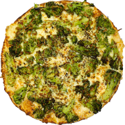Tradicionais: 23-Brócolis C/ Catupiry - Pizza INDIVIDUAL 20 Cm /2 Fatias (Ingredientes: Brócolis, Catupiry)
