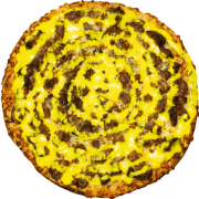 PIZZAS ESPECIAIS: 50-Alcatra na Mostarda - Pizza INDIVIDUAL 20 Cm /2 Fatias (Ingredientes: Alcatra, Molho de Mostarda, Molho de Tomate, Mussarela, Orégano)
