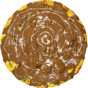 Doces: 78-Bananex - Pizza INDIVIDUAL 20 Cm /2 Fatias (Ingredientes: Banana, Chocolate Preto, Leite Condensado)