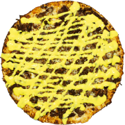 PIZZAS ESPECIAIS: 72-Mignon na Mostarda - Pizza INDIVIDUAL 20 Cm /2 Fatias (Ingredientes: Filé Mignon, Molho de Mostarda, Molho de Tomate, Mussarela, Orégano)