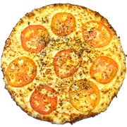 Tradicionais: 24-Moda paiol - Pizza INDIVIDUAL 20 Cm /2 Fatias (Ingredientes: Bacon, Calabresa, Ervilha, Milho, Mussarela, Orégano, Palmito, Tomate)