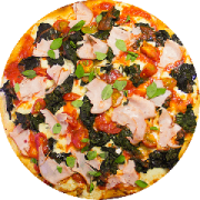 Tradicionais: Escarola com Bacon - Pizza Grande (Ingredientes: Molho, Mussarela, Bacon, Escarola, Orégano)