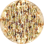 Premium: Frango Especial - Pizza Grande (Ingredientes: Bacon, Banana, Catupiry, Frango, Molho, Mussarela)