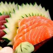 Sashimi: Sashimi Salmão | 08 Unidades - Laminias de Salmão fresco.