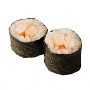 Hossomaki: Hossomaki Ebi (Camarão) 05 Unidades - Alga, Arroz, Camarão, Cream Cheese e Cebolinha