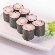 Hossomaki: Hossomaki Kani 05 Unidades - Alga, Arroz, Kani, Cream Cheese e Cebolinha
