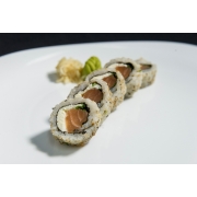 Uramaki: Uramaki Filadélfia | 05 Unidades - Alga, Arroz, gergelim torado, Salmão, Cream Cheese e Cebolinha