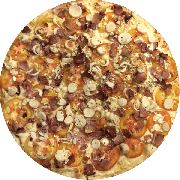 Especiais: Celebridade - Pizza Grande (Ingredientes: Bacon, Molho, Mussarela, Palmito, Tomate)