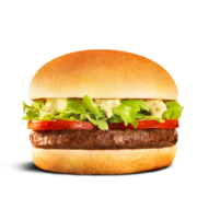 Sanduíche: A Moda - Bola (Ingredientes: Alface, Bacon, Hambúrguer, Ovo, Presunto, Queijo)