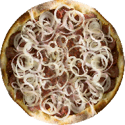 Tradicionais: Calabresa C/ Cebola - Pizza Média (Ingredientes: Calabresa, Cebola, Molho Pomodoro, Mussarela, Orégano)
