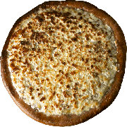 Doces: Chocolate Branco - Pizza Individual (Ingredientes: Massa de Chocolate, Chocolate Branco)