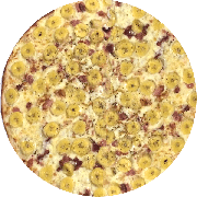 Tradicionais: Moda do Chefe - Pizza Grande (Ingredientes: Bacon, Banana, Molho, Mussarela)