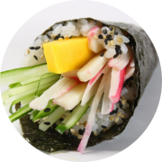 Temakis: Temaki Califórnia - Temaki com kani, pepino e manga