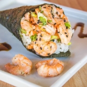 Temaki: Temaki Camarão - Temaki (Ingredientes: Temaki)