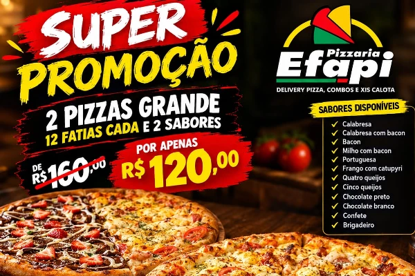 2 pizza grande 2 sabores 