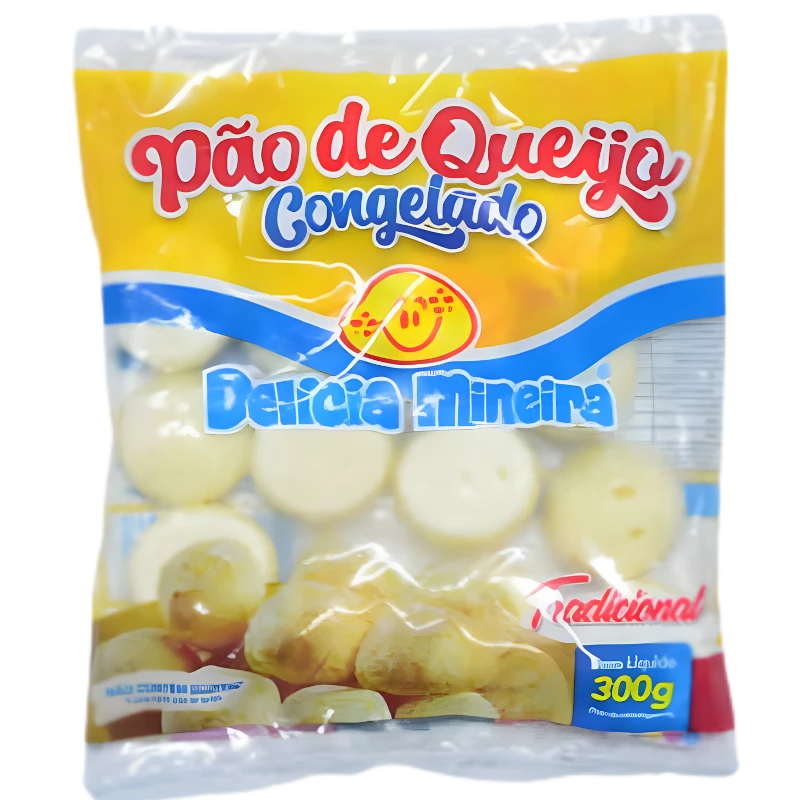 Conforto e Lanche: Pão de Queijo DELICIA MINEIRA 300g- validade 28/02/2027- L 5872M2 (1) - O pão de queijo é uma iguaria tradicional de Minas Gerais feita com polvilho, ovos, leite e queijo (como meia-cura, parmesão ou mussarela) e tornou-se um queridinho em todas as casas brasileira.