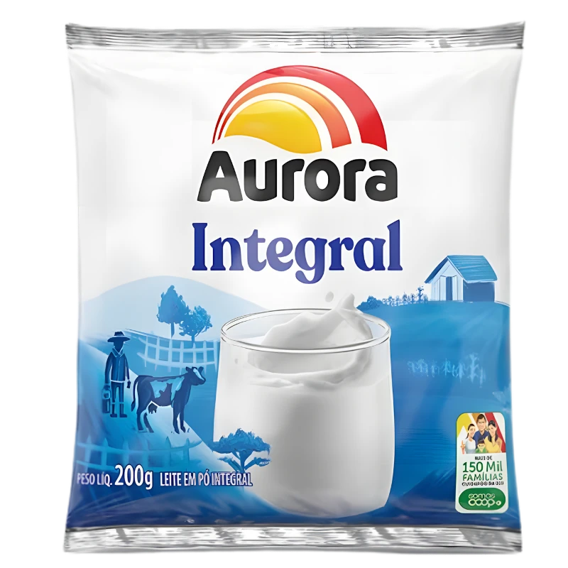 Mercearia: Leite em Pó Integral Aurora 200g - validade 25/07/2027- L 202672512 - Humm, que delícia! O Leite em pó da Aurora além de delicioso e encorpado é fácil de diluir, é fonte cálcio e proteínas. Rápido e de fácil preparo.