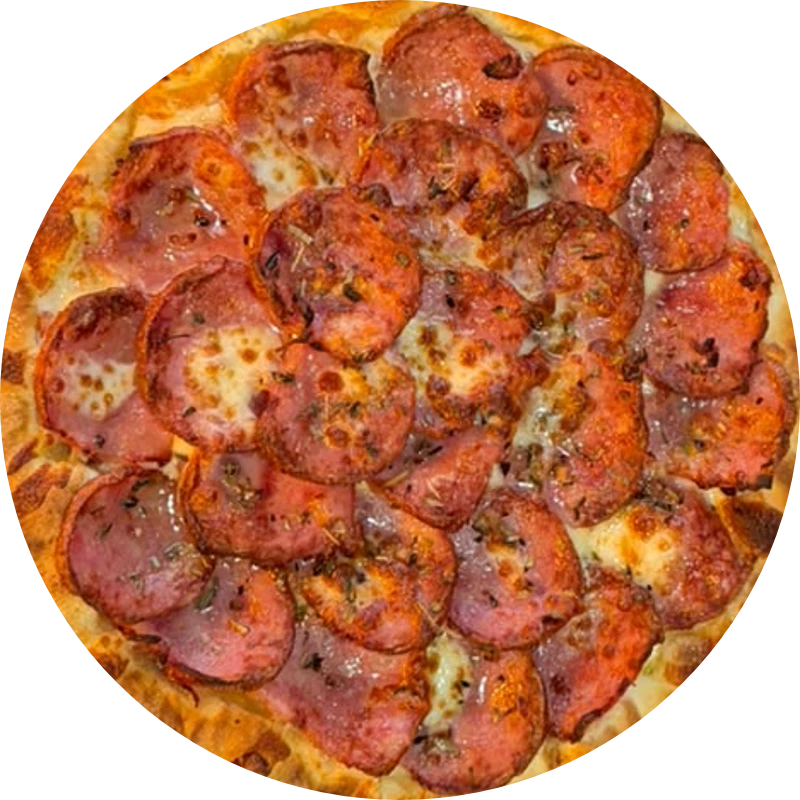 Tradicionais da Guede`s: Calabresa - Pizza Grande (Ingredientes: Molho de tomate Artesanal, Muçarela, calabresa em rodelas, Orégano)