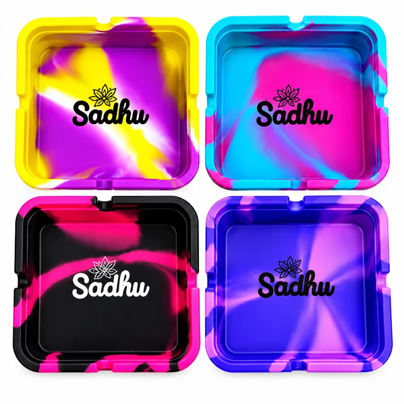 Cinzeiros: Cinzeiro Sadhu Silicone Grande Quadrado -