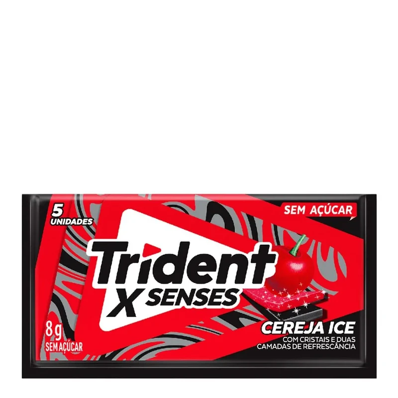 Chicletes: Trident - Cereja ice - 8g
