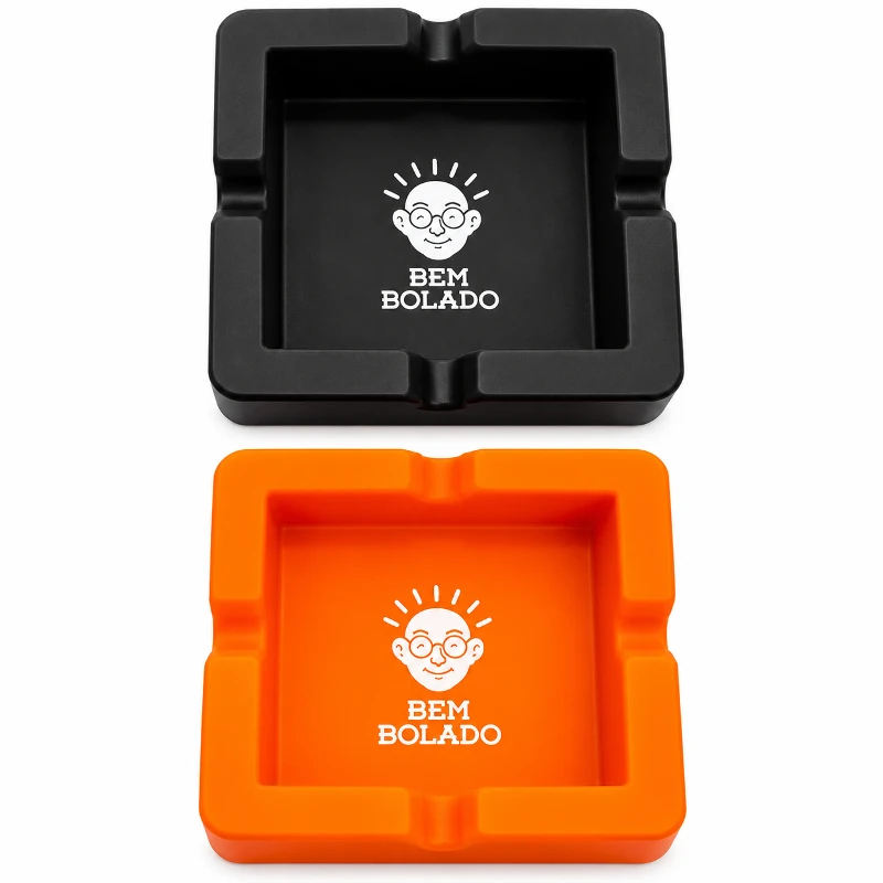 Cinzeiros: Cinzeiro De Silicone - Bem Bolado - cores ; preto e laranja