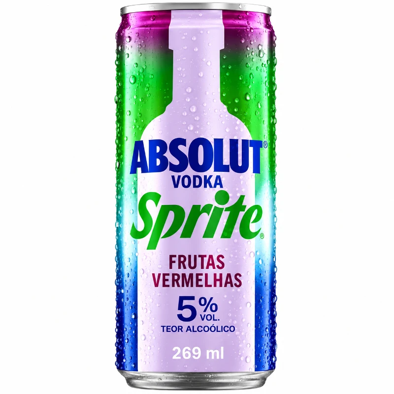 Drinks: Absolut Vodka Com Sprite - Frutas vermelhas (Lata) - 269ml