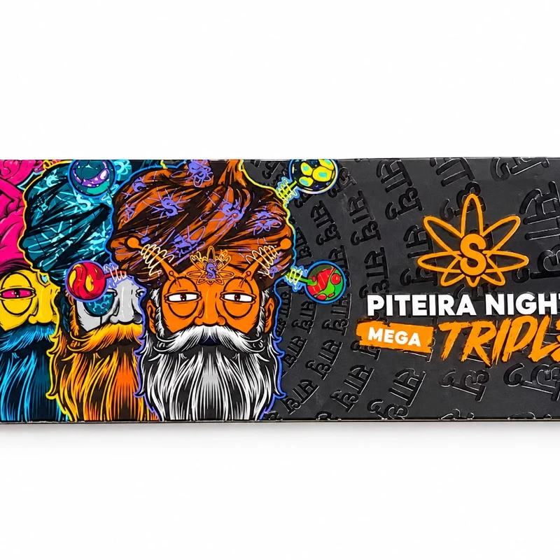 Piteira: Piteira Sadhu - Mega Triple Night (C/ 3 Adesivos) - 3 piteiras 3 adesivos