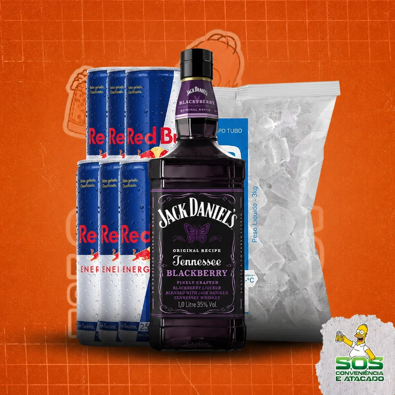 Combo Whisky redbull: Jack Daniel