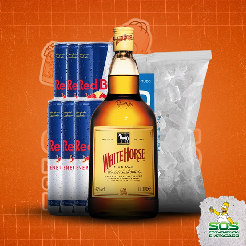 Combo Whisky redbull: White Horse - Combo Whisky redbull (Ingredientes: )