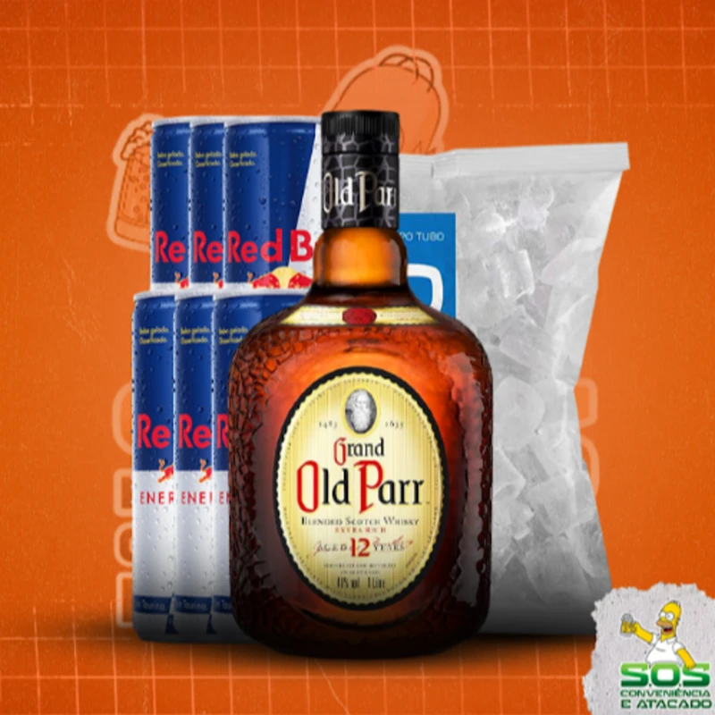 Combo Whisky redbull: Gran Old Par 1L - Combo Whisky redbull (Ingredientes: )