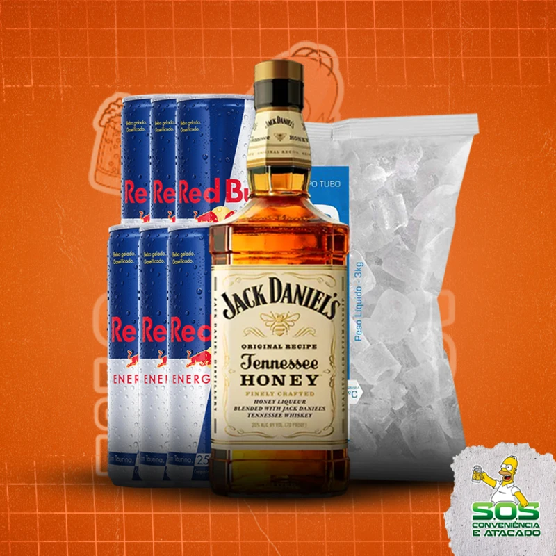 Combo Whisky redbull: Jack Daniel